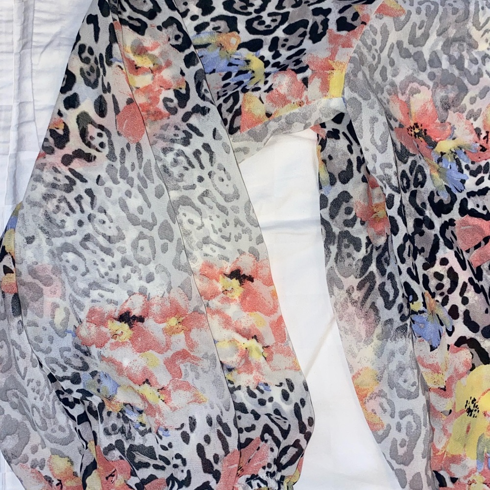 Forever 21 Multicolor Sheer Leopard Blouse - Picture 3 of 3